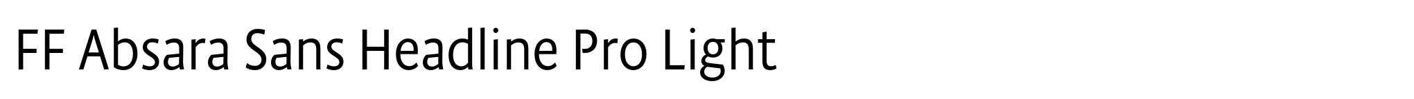 FF Absara Sans Headline Pro Light image